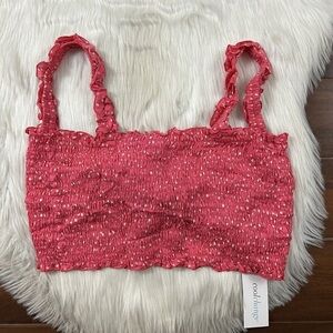 Pink Smocked Tank Top